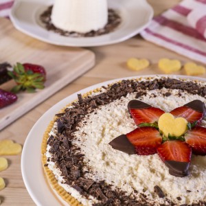 Ricotta and dark chocolate tart